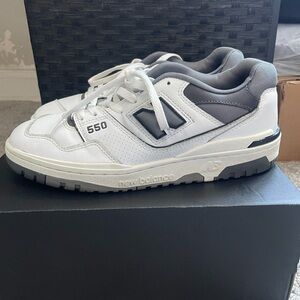 New Balance 550 White and Gray Sneakers